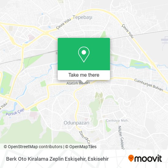 Berk Oto Kiralama Zeplin Eskişehir map