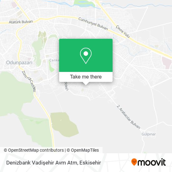 Denizbank Vadişehir Avm Atm map