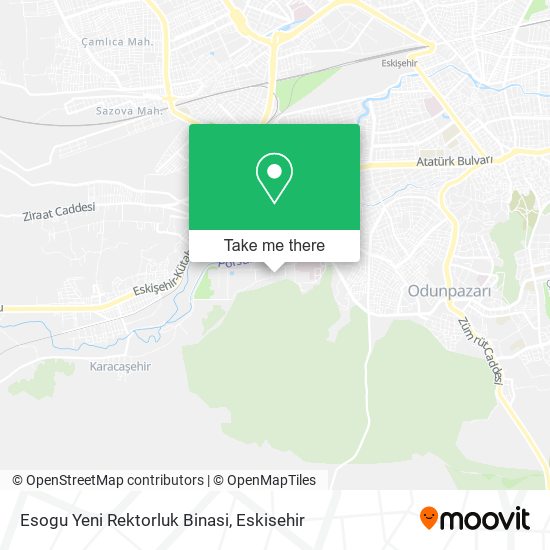 Esogu Yeni Rektorluk Binasi map