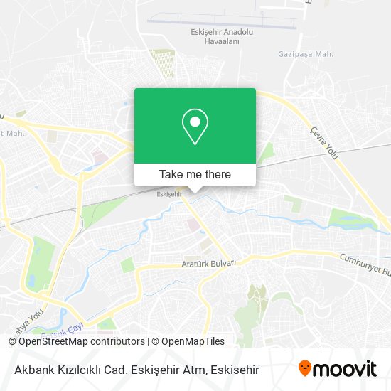 Akbank Kızılcıklı Cad. Eskişehir Atm map