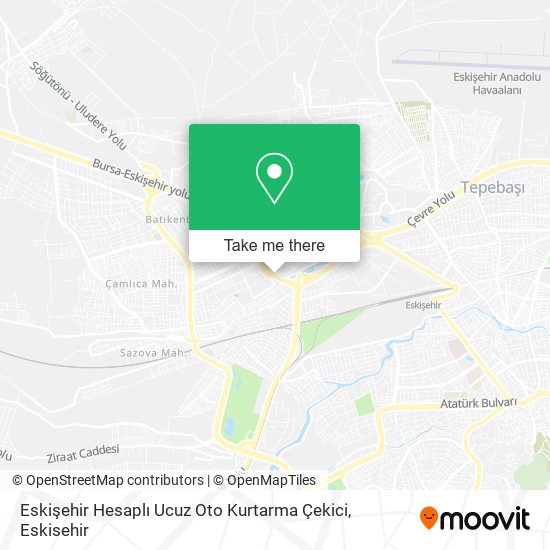 Eskişehir Hesaplı Ucuz Oto Kurtarma Çekici map