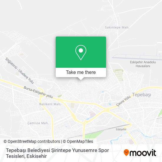 Tepebaşı Belediyesi Şirintepe Yunusemre Spor Tesisleri map