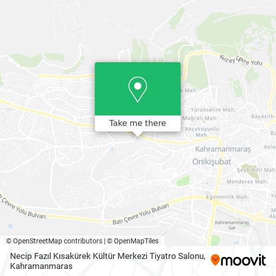 Necip Fazıl Kısakürek Kültür Merkezi Tiyatro Salonu map