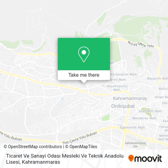 Ticaret Ve Sanayi Odası Mesleki Ve Teknik Anadolu Lisesi map
