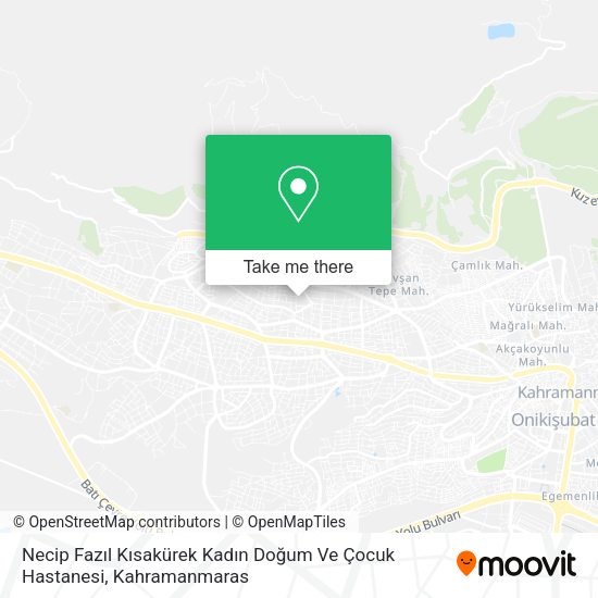 Necip Fazıl Kısakürek Kadın Doğum Ve Çocuk Hastanesi map