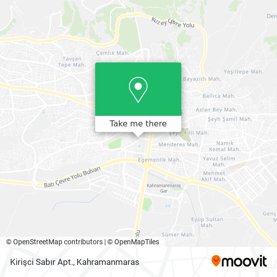 Kirişci Sabır Apt. map