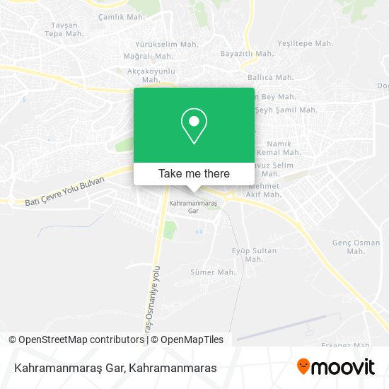 Kahramanmaraş Gar map