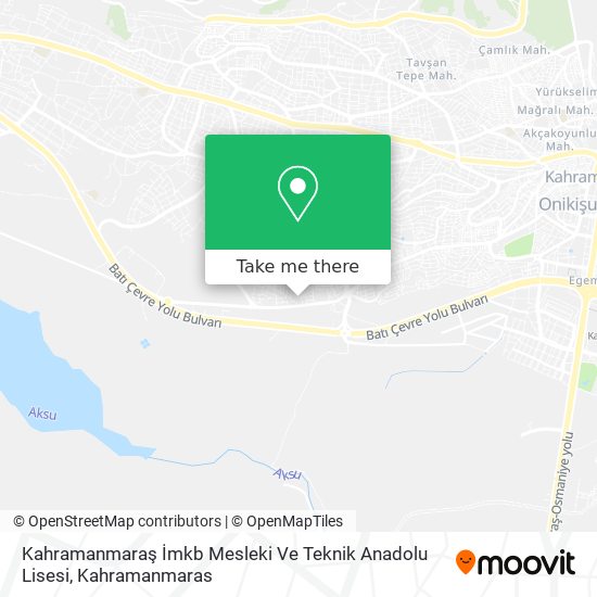 Kahramanmaraş İmkb Mesleki Ve Teknik Anadolu Lisesi map