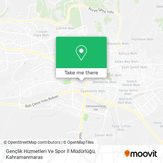 Gençlik Hizmetleri Ve Spor İl Müdürlüğü map