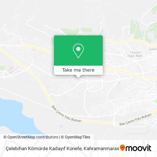 Çelebihan Kömürde Kadayıf Künefe map