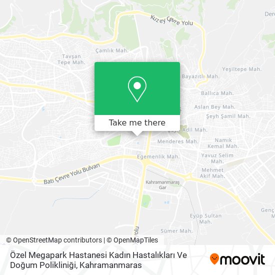 Özel Megapark Hastanesi Kadın Hastalıkları Ve Doğum Polikliniği map