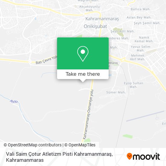 Vali Saim Çotur Atletizm Pisti Kahramanmaraş map