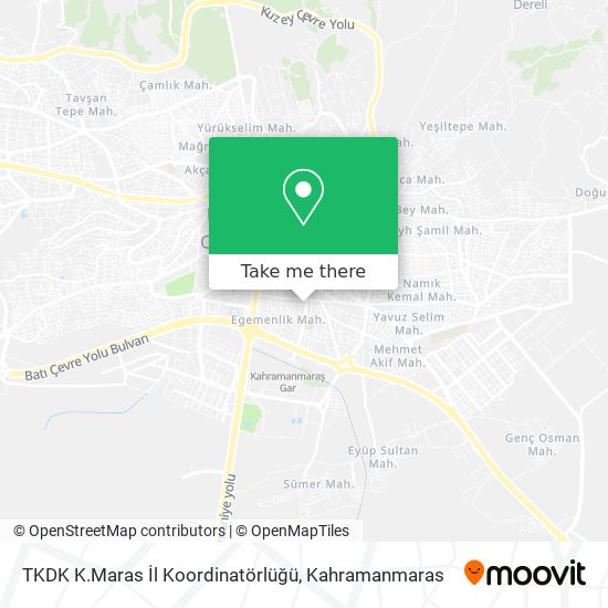 TKDK K.Maras İl Koordinatörlüğü map