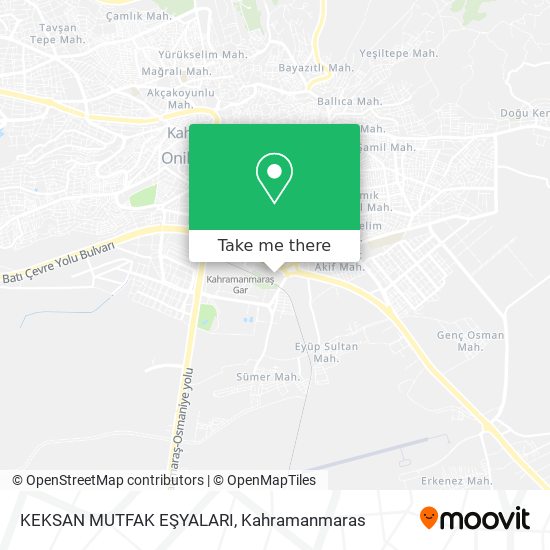 KEKSAN MUTFAK EŞYALARI map