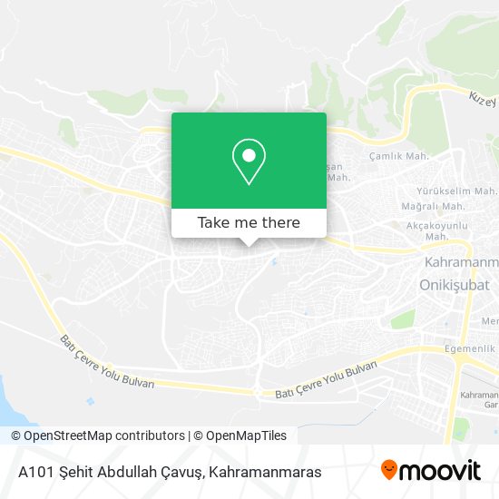 A101 Şehit Abdullah Çavuş map