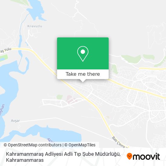 Kahramanmaraş Adliyesi Adli Tıp Şube Müdürlüğü map