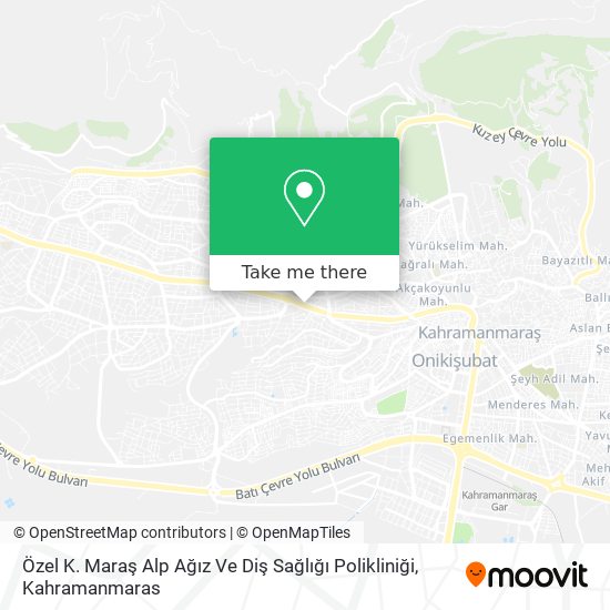 Özel K. Maraş Alp Ağız Ve Diş Sağlığı Polikliniği map