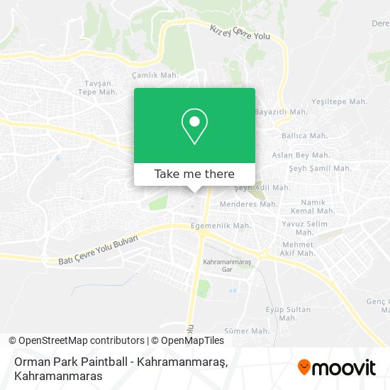 Orman Park Paintball - Kahramanmaraş map