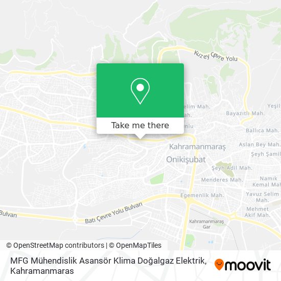 MFG Mühendislik Asansör Klima Doğalgaz Elektrik map