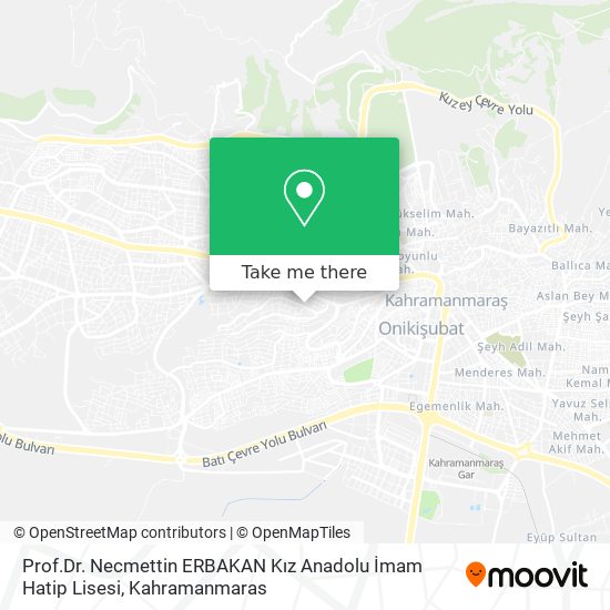 Prof.Dr. Necmettin ERBAKAN Kız Anadolu İmam Hatip Lisesi map