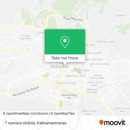 7 numara otobüs map