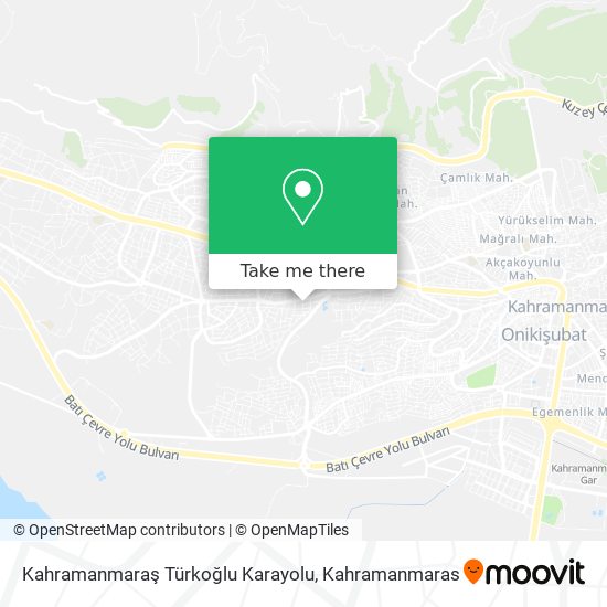 Kahramanmaraş Türkoğlu Karayolu map