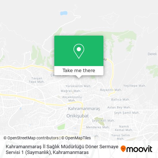 Kahramanmaraş İl Sağlık Müdürlüğü Döner Sermaye Servisi 1 (Saymanlık) map