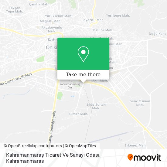 Kahramanmaraş Ticaret Ve Sanayi Odasi map