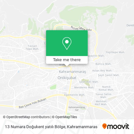 13 Numara Doğukent yatılı Bölge map