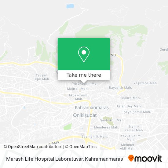 Marash Life Hospital Laboratuvar map
