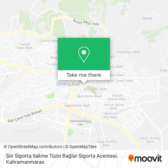 Şiir Sigorta Sakine Tüzin Bağlar Sigorta Acentesi map