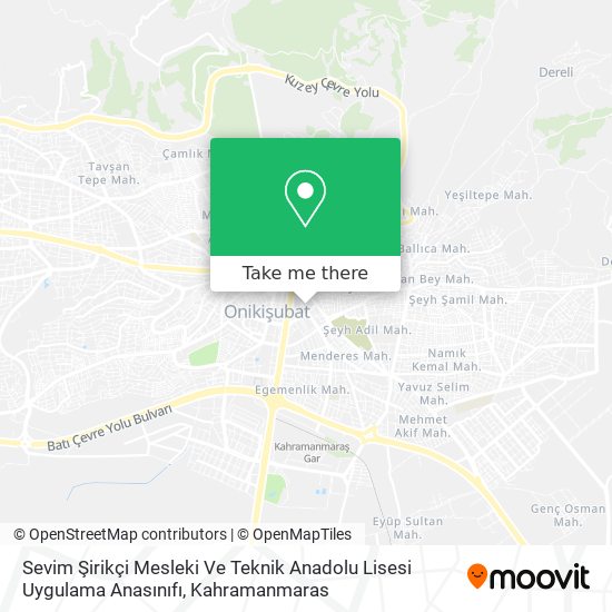 Sevim Şirikçi Mesleki Ve Teknik Anadolu Lisesi Uygulama Anasınıfı map