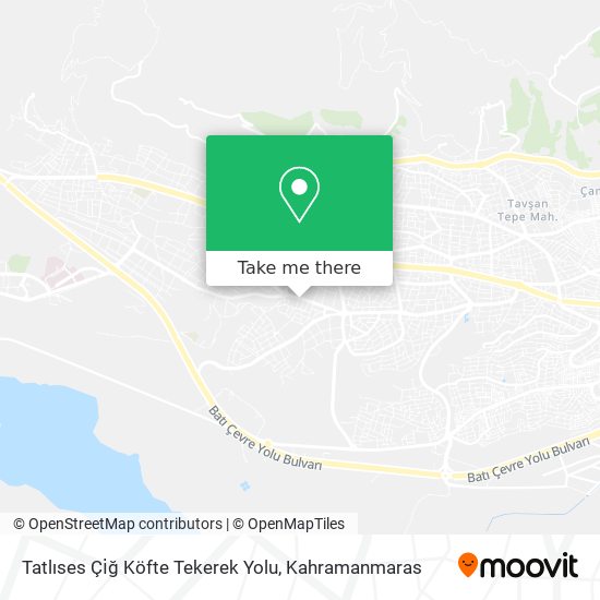 Tatlıses Çi̇ğ Köfte Tekerek Yolu map