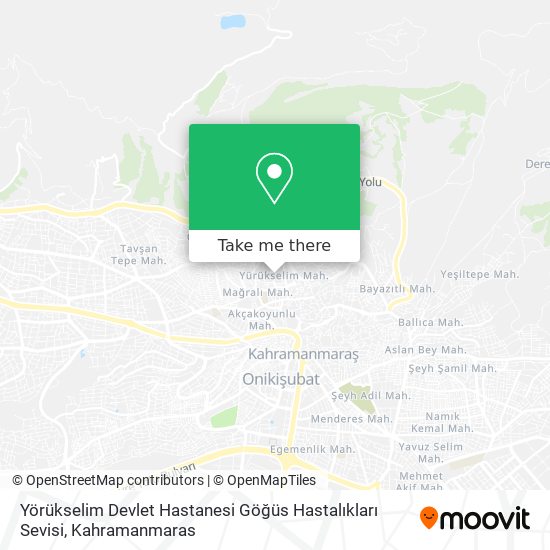 Yörükselim Devlet Hastanesi Göğüs Hastalıkları Sevisi map