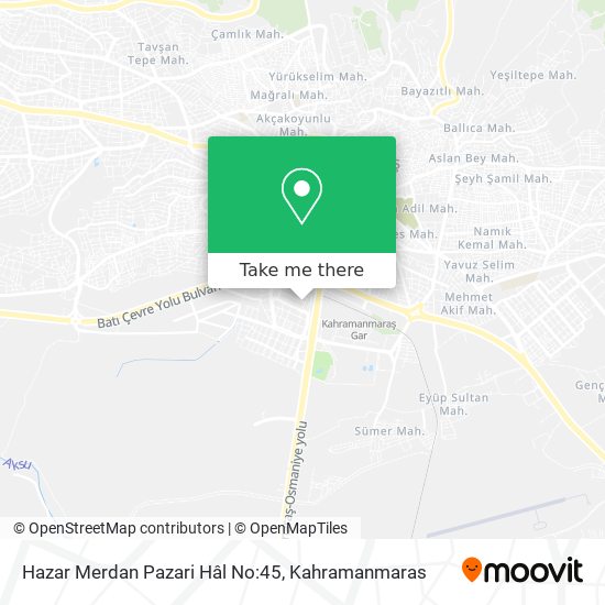 How To Get To Hazar Merdan Pazari Hal No 45 In Karamanmaras Merkezi By Bus Moovit