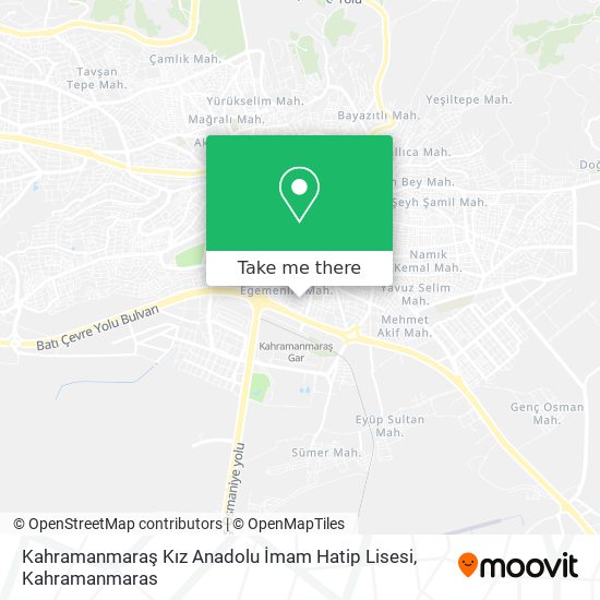 Kahramanmaraş Kız Anadolu İmam Hatip Lisesi map