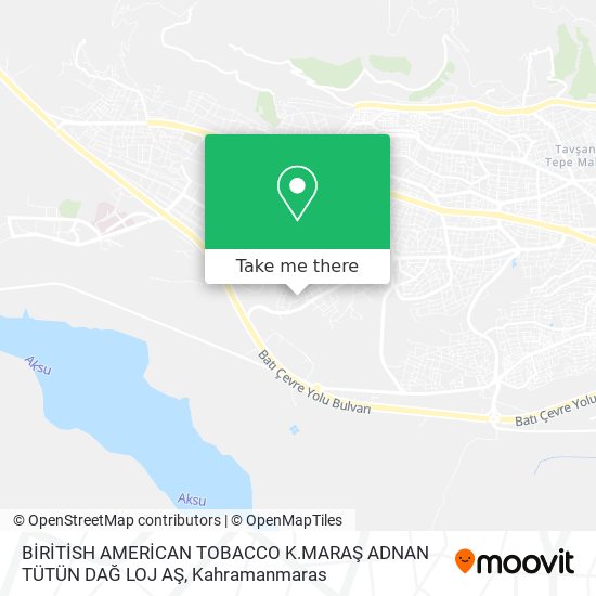 BİRİTİSH AMERİCAN TOBACCO K.MARAŞ ADNAN TÜTÜN DAĞ LOJ AŞ map