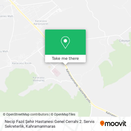 Necip Fazıl Şehir Hastanesi Genel Cerrahi 2. Servis Sekreterlik map