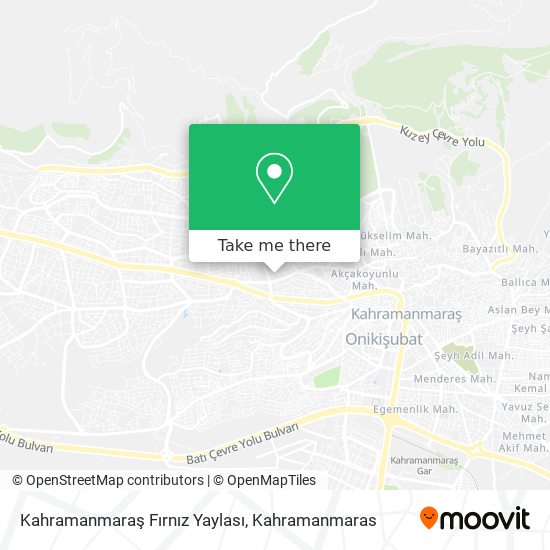 Kahramanmaraş Fırnız Yaylası map