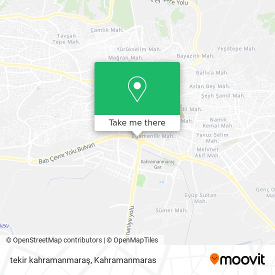 tekir kahramanmaraş map