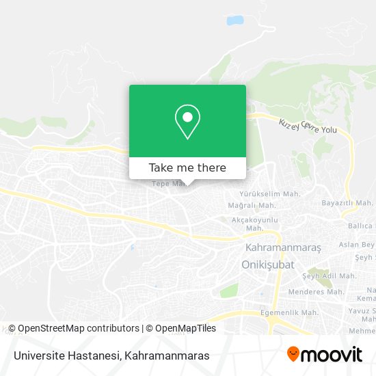 Universite Hastanesi map