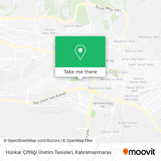 Hünkar Çiftliği Üretim Tesisleri map