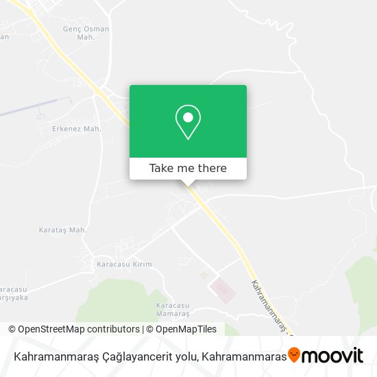 Kahramanmaraş  Çağlayancerit yolu map