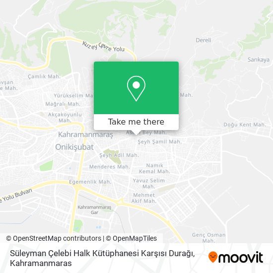 Süleyman Çelebi Halk Kütüphanesi Karşısı Durağı map