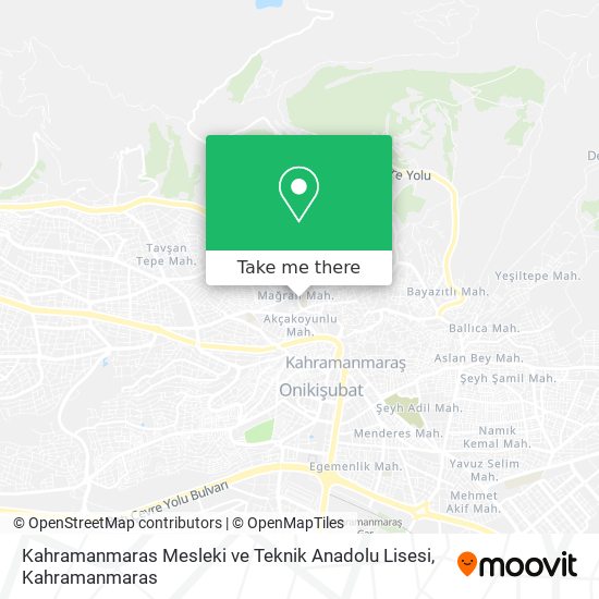 Kahramanmaras Mesleki ve Teknik Anadolu Lisesi map