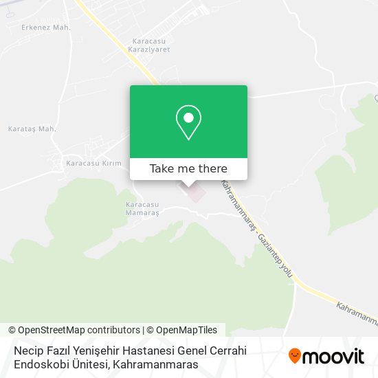 Necip Fazıl Yenişehir Hastanesi Genel Cerrahi Endoskobi Ünitesi map