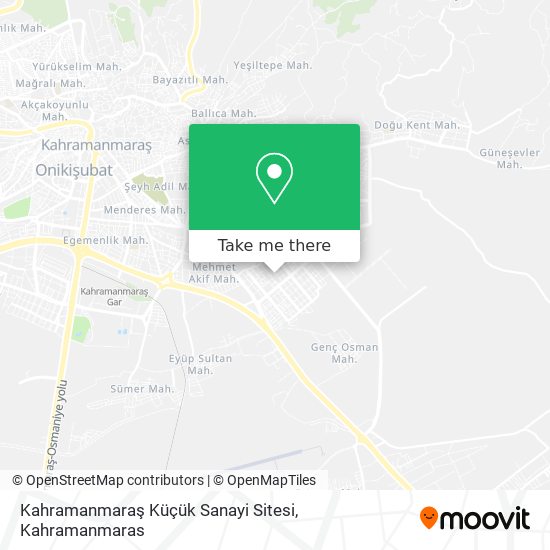 Kahramanmaraş Küçük Sanayi Sitesi map