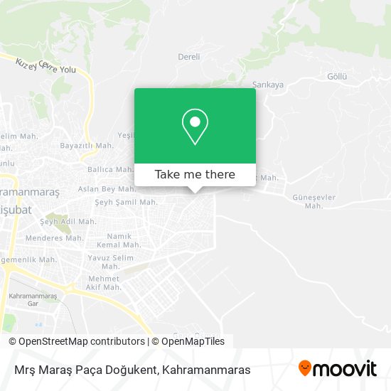 Mrş Maraş Paça Doğukent map