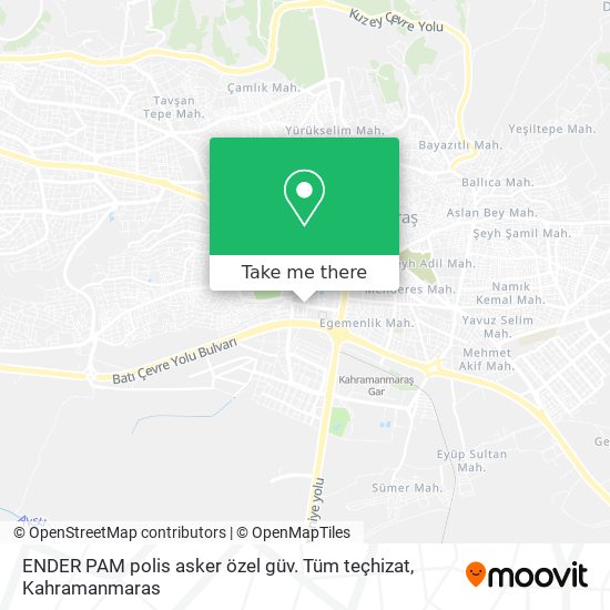 ENDER PAM polis asker özel güv. Tüm teçhizat map