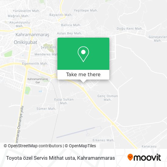 Toyota özel Servis Mithat usta map